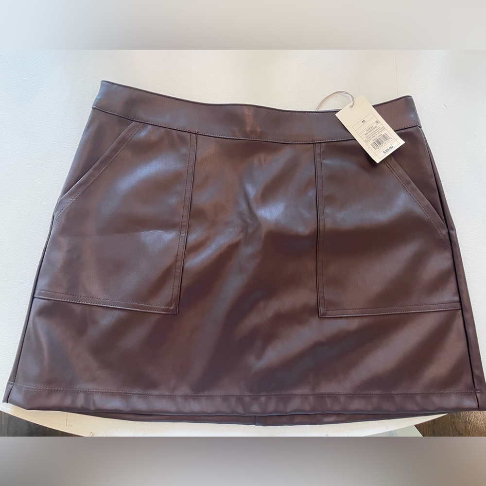 Target brown leather skirt